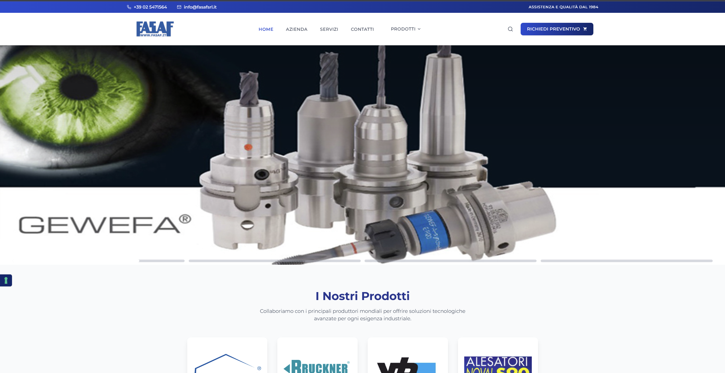 Fasaf S.r.l. — sito aziendale industria B2B